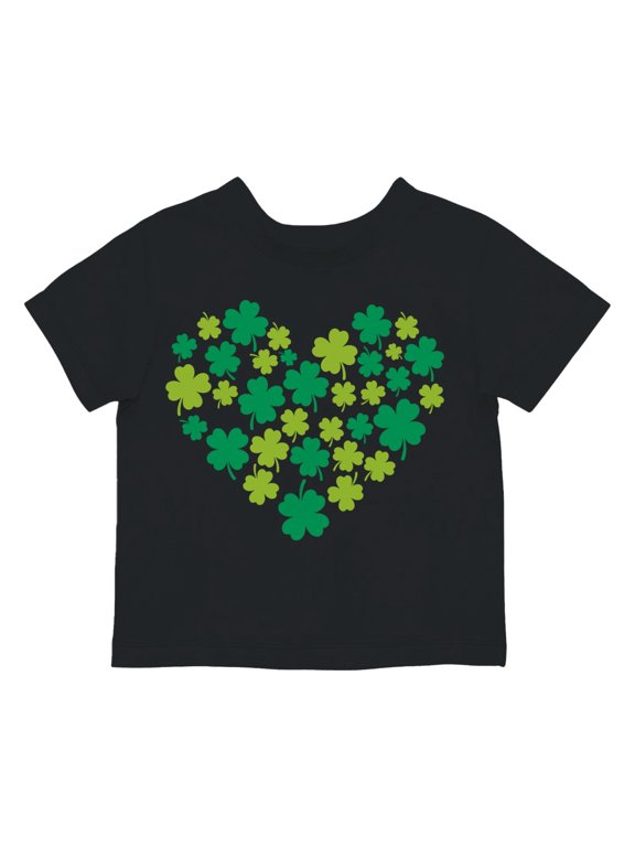 Shamrock Heart Lucky Clover St. Patricks Day Design Toodler's T-shirt