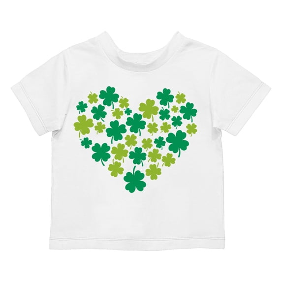 Shamrock Heart Lucky Clover St. Patricks Day Design Toodler's T-shirt