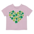 thumbnail image 1 of Shamrock Heart Lucky Clover St. Patricks Day Design Toodler's T-shirt, 1 of 3