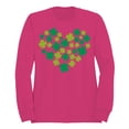 thumbnail image 1 of Shamrock Heart Lucky Clover St. Patricks Day Design Women's Sweatshirt, 1 of 3