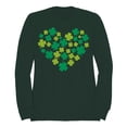 thumbnail image 1 of Shamrock Heart Lucky Clover St. Patricks Day Design Women's Sweatshirt, 1 of 3