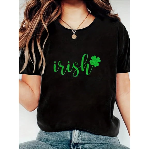 Shamrock Holiday Graphic T-Shirt Soft Cotton Crew Neck for Men and Women