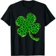 thumbnail image 1 of Shamrock Leopard Buffalo Plaid Happy St Patrick Day 2024 T-Shirt, 1 of 3