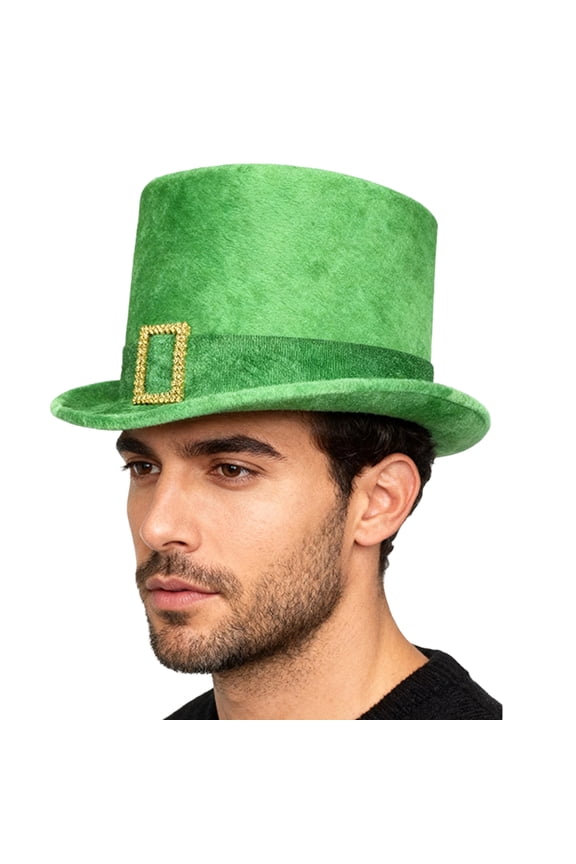 Shamrock Leprechaun Homburg Vacation Green Panama Hat Porkpie Hat Green Surprise Gift Holiday Costume Accessory