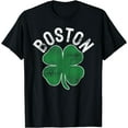 thumbnail image 1 of Shamrock Massachusetts Boston ST PATRICKS DAY Irish Green T-Shirt, 1 of 3