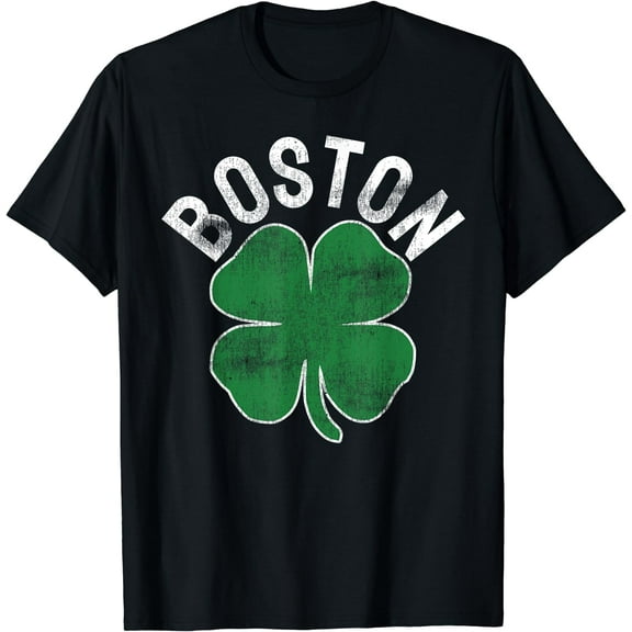 Shamrock Massachusetts Boston ST PATRICKS DAY Irish Green T-Shirt