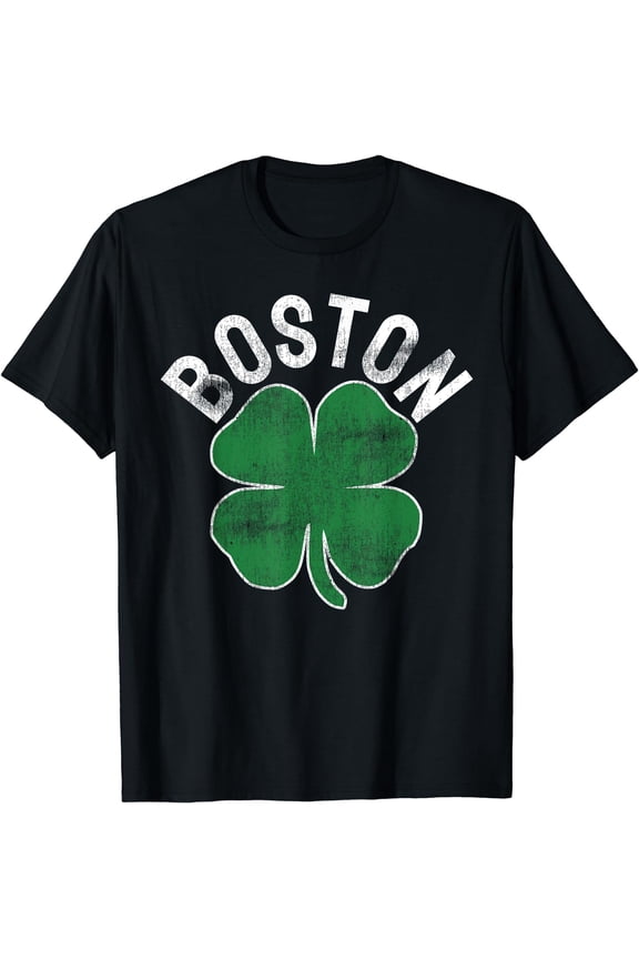 Shamrock Massachusetts Boston ST PATRICKS DAY Irish Green T-Shirt