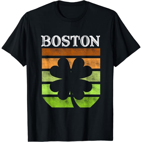 Shamrock Massachusetts Boston St Patrick's Day Irish Green T-Shirt