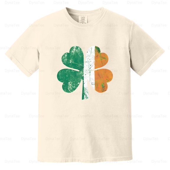 Shamrock Pullover St Patricks Day Casual Daily Green Fun Irish Comfort Color T-Shirt V41479 Unisex, up to 4XL