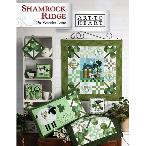 Shamrock Ridge on Wander Lane Quilt Pattern (March - Block 3) by Nancy Halvorsen of Art to Heart