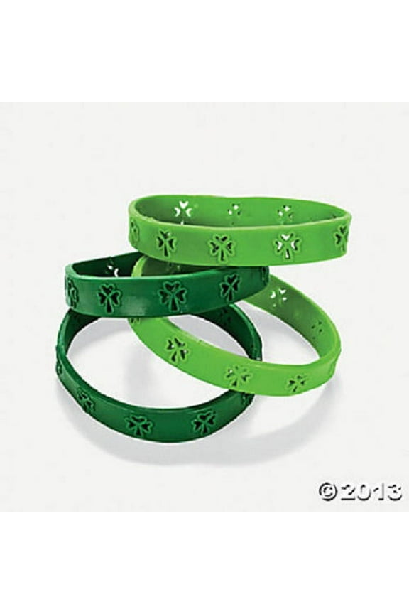 Shamrock Rubber Bracelet - Jewelry - 24 Pieces