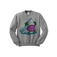 thumbnail image 1 of Shamrock Shark St Patrick's Day Sweatshirt Large Grey, 1 of 1