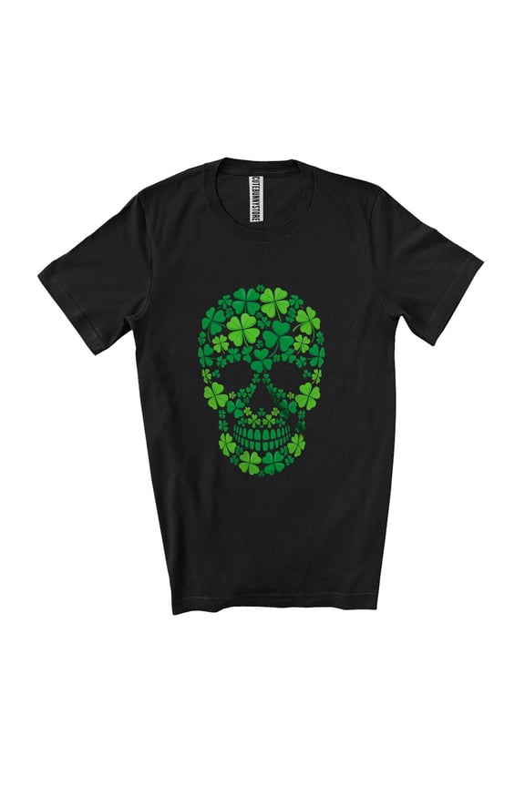 Shamrock Skull Shape; Amazing St. Patrick's Day Lucky Irish Skull Lover Unisex T-Shirt
