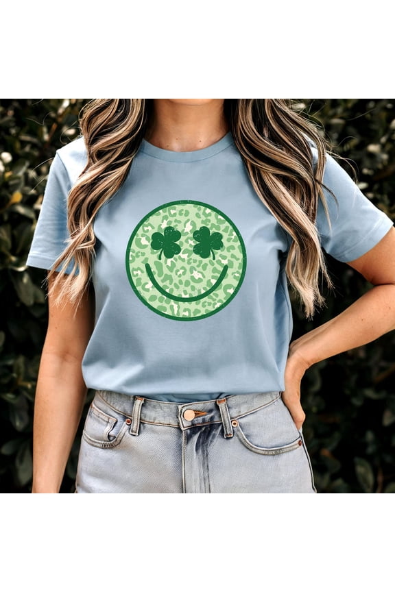 Shamrock Smile St Patrick's Day Shirt, Matching St Patrick' s Day Shirts, St Patty's Day, Irish Shirt, Happy Clover Face Tees, Lucky Shirt TSHIRT All Size S-5XL