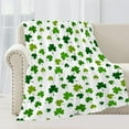 thumbnail image 1 of Shamrock St Patricks Day Throw Blanket Soft Warm Cozy Lightweight Decorative Blanket for Couch, Bed, Sofa, Travel 40x50 inch, 1 of 1