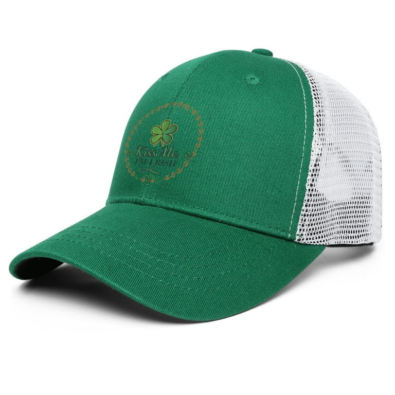 Shamrock St.patrick day Irish 6. Trucker Hat Cotton Adjustable Mens Mesh Hat Vintage Unisex Baseball Cap for Sports Running