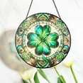 thumbnail image 1 of Shamrock Stained Glass Suncatcher | Irish Window Hanging Decor | St. Patrick's Day Ornament | Celtic Gift | Lucky Irish Home Decoration, 1 of 3