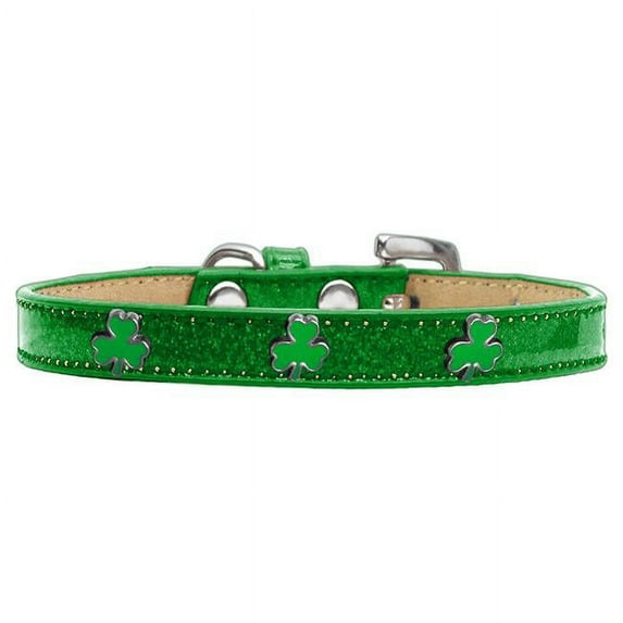 Shamrock Widget Dog Collar, Emerald Green Ice Cream - Size 10
