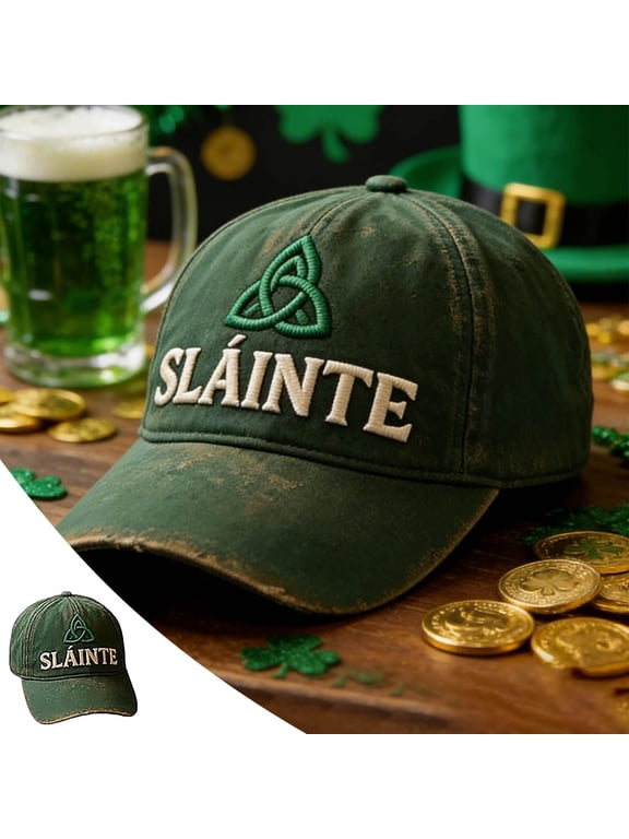 Shamrock and Beer Super Baseball Hat, St Patricks Day Cap, Ireland Irish Hat for Men Women, Fitted Hat Gifts for Mom Grandpa Grandma