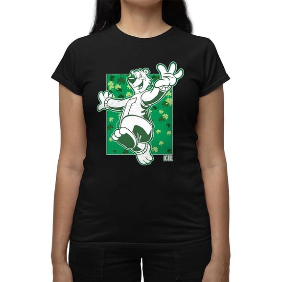 Shamrock's ICEE Bear Fun - Lucky St.Patrick's Day Graphic Women's T-shirt