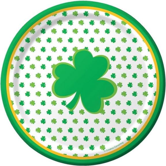 Shamrockin Stripes 7-inch Paper Plates 8 Per Pack