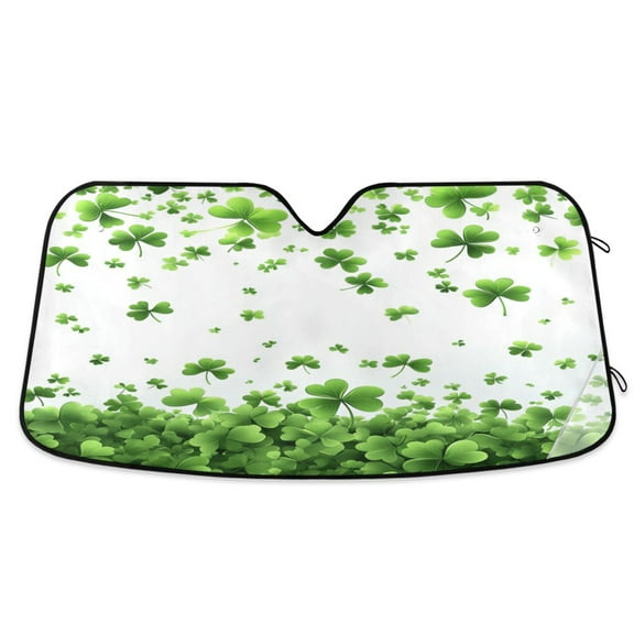 Shamrocks Floating in Air Car Windshield Sun Shade Foldable Car Front Window Visor Heat and UV Protection 57x31.5