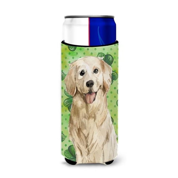 Shamrocks Golden Retriever Michelob Ultra Hugger for Slim Cans