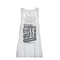 thumbnail image 1 of Shamrocks Green Beer And Shenanigans Count Me In Women's Fashion Sleeveless Flowy Racerback Workout Yoga Tank Top Sport Grey, 1 of 3