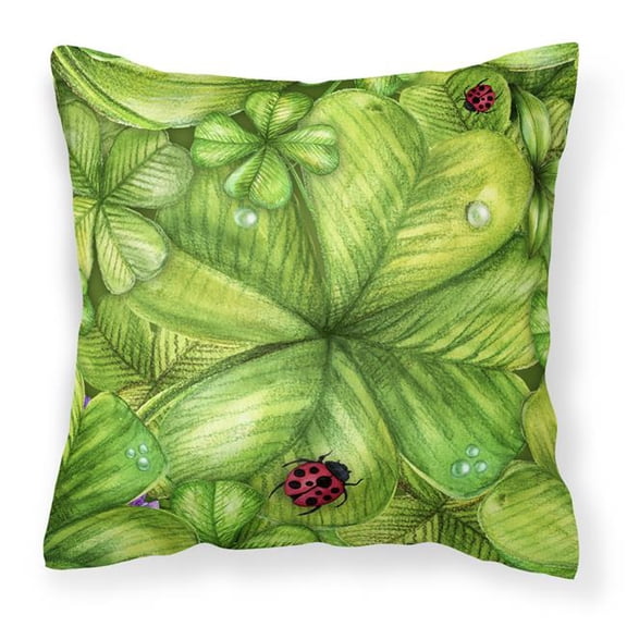 Shamrocks & Lady Bugs Fabric Decorative Pillow