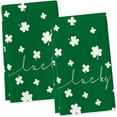 thumbnail image 1 of Shamrocks Lucky St. Patrick''s Day Kitchen Towels Dish Towels, 18x26 Inch Seasonal Spring Decoration Hand Towels Set of 2, 1 of 6