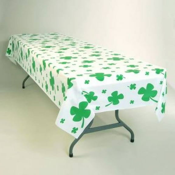 Shamrocks Plastic Tablecloth