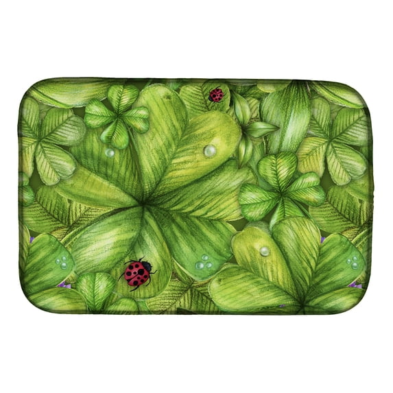 Shamrocks and Lady bugs Dish Drying Mat