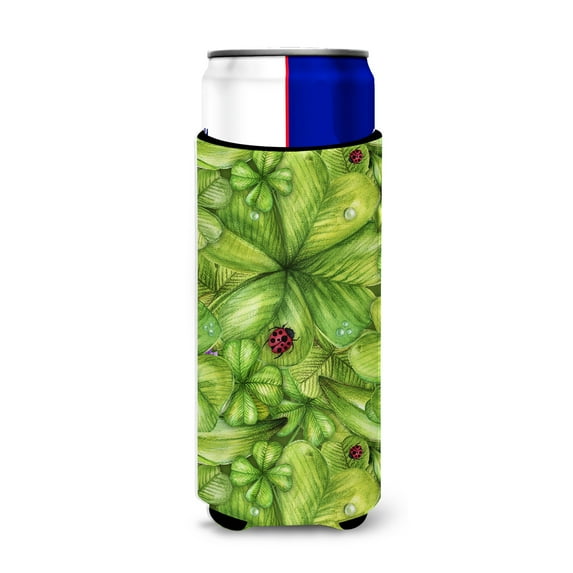 Shamrocks and Lady bugs Ultra Hugger for slim cans