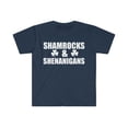 thumbnail image 1 of Shamrocks and Shenanigans Unisex T-shirt S-3XL St Patrick's Day, 1 of 2