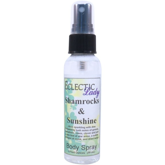 Shamrocks and Sunshine Body Spray, Eclectic Lady, Hydrating Mist, Unisex, 2 oz