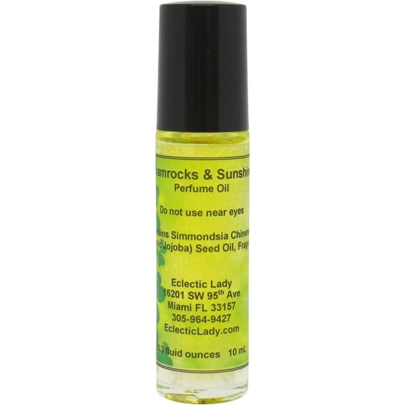 Shamrocks and Sunshine Perfume Oil, 0.3 Oz Portable Roll-On Fragrance