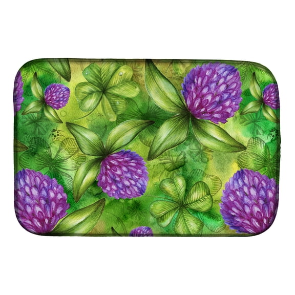 Shamrocks in Bloom Dish Drying Mat