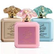 Shams Al Emarat Khususi Pink Blush, Glaze & Glow & Iced Petal Eau de Parfum Sprays 100ml 3.4 oz by Ard Al Zaafaran Bundle
