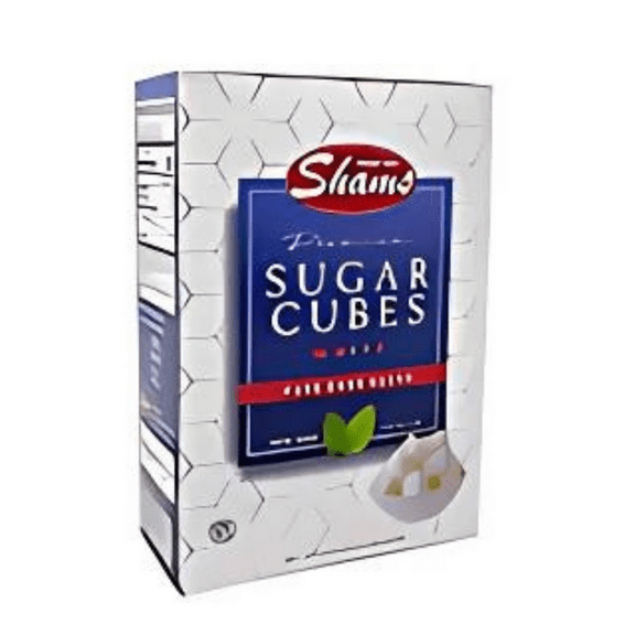 Shams Sugar Cubes - Pure White Cane, Non-GMO, Vegan, Kosher Certified, 17.6 oz