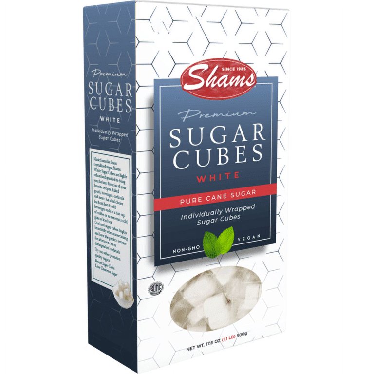 Shams Sweet White Sugar Cubes | Individually Wrapped | 17.6