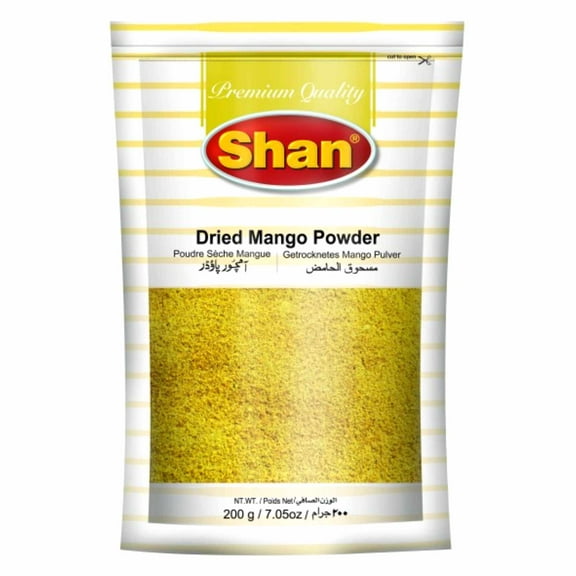 Shan Dried Mango Powder 200g (7.05 oz) - Adds Tangy Flavor to Indian & Pakistani Dishes.