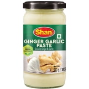 Shan - Ginger Garlic Paste (10.93 oz) Traditional Taste Enhancing Cooking Paste from Fresh Ground Ginger and Garlic - Suitable for Vegetarians - Airtight Glass Jar
