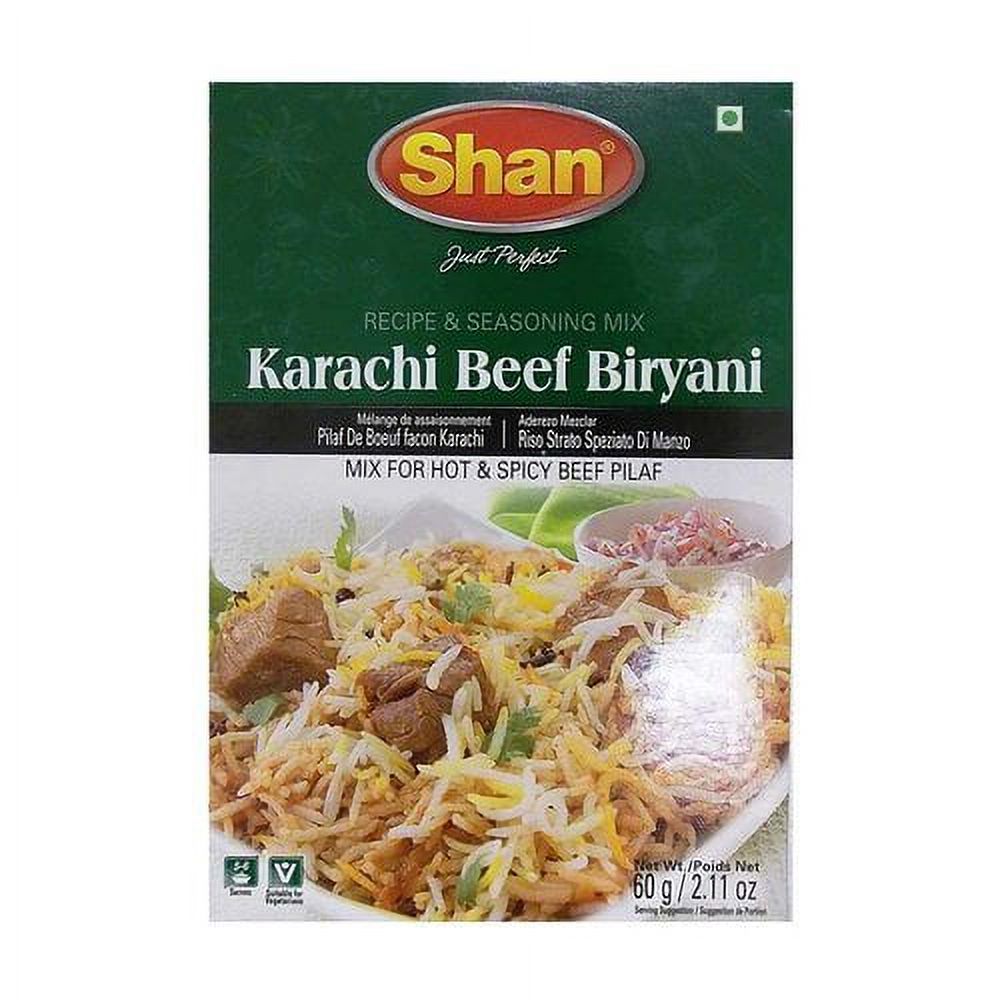 Shan Karachi Beef Biryani Recipe and Seasoning Mix 60g (Pack of 5