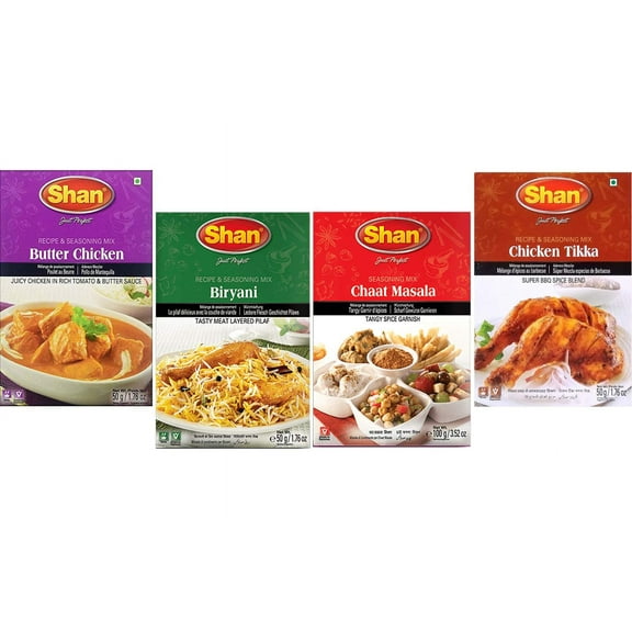 Shan - Spice Combo #3 (Butter Chicken, Biryani, Chaat Masala, Chicken Tikka)
