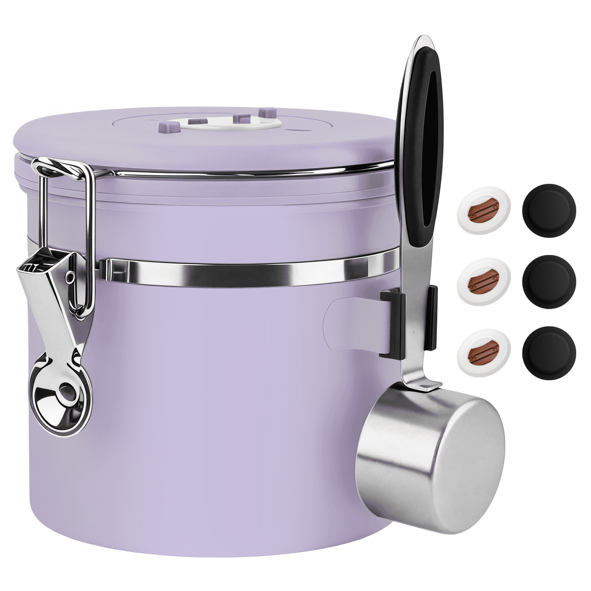 ShanSon Coffee Canister Airtight, Stainless Steel Bean Storage ...