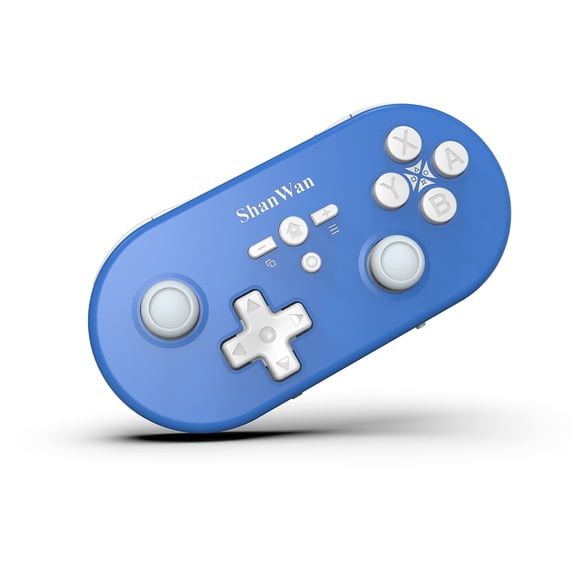 ShanWan Mini Wireless Game Controller, Dual Hall Joysticks, 500mAh Battery, Lightweight Bluetooth Gamepad for PC, Mobile, Console
