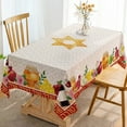 thumbnail image 1 of Shana Tova Rectangle Tablecloth Holiday Party Decorations Rosh Hashanah Jewish New Year Waterproof Tablecloth Dining Table Cover, 1 of 5