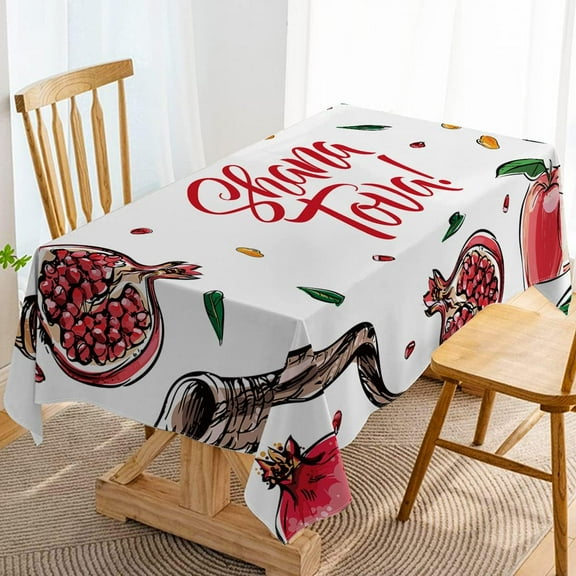 Shana Tova Tablecloth Rosh Hashanah Jewish New Year Holiday Party Decor High Holy Day Decorations Kitchen Dinning Room Home Table Cover