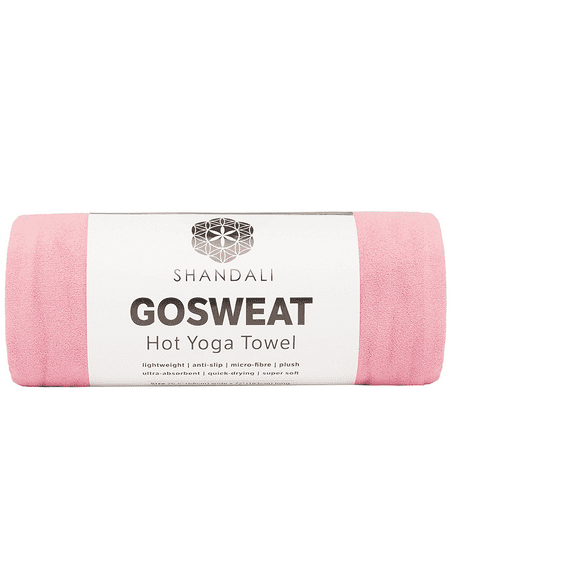 Shandali Gosweat Hot Yoga Towel, Super Absorbent, 100% Microfiber, Anti-Slip, SUEDE, Bikram Towel - PINK