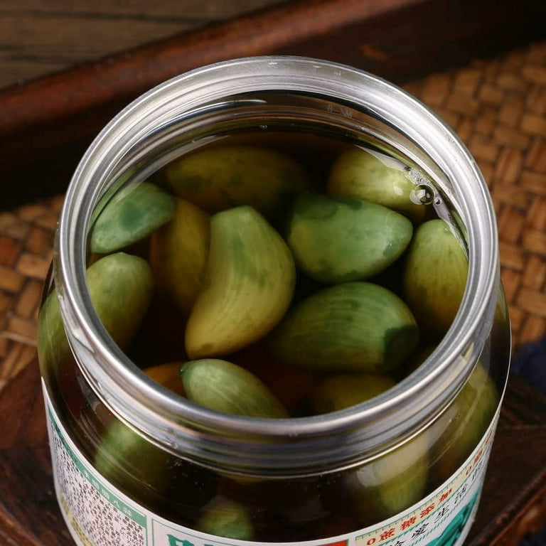 Shandong Pickled Pickles(400g x 1 can), 山东腊八蒜Laba Garlic, 泡菜 酱菜 下饭菜Feicui Green  Garlic, Emerald Green Garlic, Pickled Garlic, Sugar Garlic, Fresh Green  Garlic, Pickled Vegetable, Sweet and Sour Garlic 